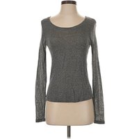 Red Haute Cardigan Sweater: Gray Metallic Pattern Sweaters & Sweatshirts - Size X