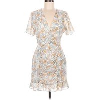 Sage the Label Cocktail Dress - Wrap: Ivory Paisley Pattern Dresses - Used