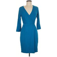 Ann Taylor Cocktail Dress - Wrap: Teal Dresses - Used - Size 6 Petite