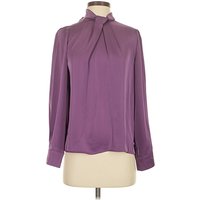 Shein Long Sleeve Blouse: Purple Tops - Size