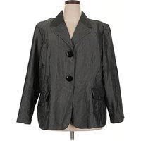 Ashley Stewart Blazer Jacket: Gray Jackets & Outerwear - Size 22 Plus