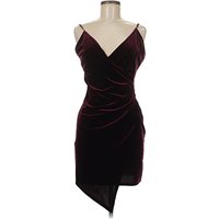 Sunset & Spring Cocktail Dress - Wrap: Burgundy Dresses - Used