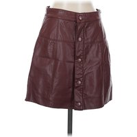 Free People Faux Leather Skirt: Burgundy Bottoms - Size