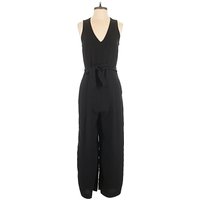 Banana Republic Jumpsuit: Black Solid Pattern Jumpsuits - Size 2 Tall