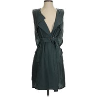 BCBGMAXAZRIA Cocktail Dress - Wrap: Teal Dresses - Used - Size