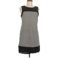 Pink Tartan Casual Dress - Shift: Black Stripes Pattern Dresses - Used - Size