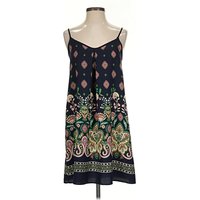 Soprano Casual Dress - Shift: Green Paisley Pattern Dresses - Used