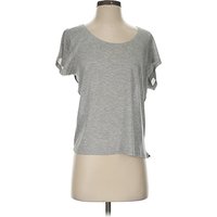 SJOBECK Short Sleeve Top Gray Keyhole Neckline Tops - Used
