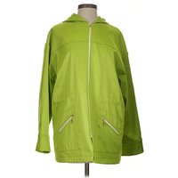 St. John Sport Raincoat: Green Jackets & Outerwear - Size P