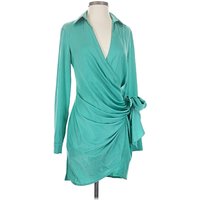 Superdown Cocktail Dress - Wrap: Teal Dresses - Used