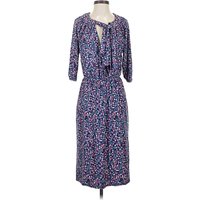 Melissa Masse Casual Dress - Wrap: Blue Paisley Pattern Dresses - Used