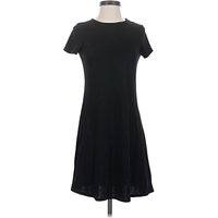 Lark + Grey Casual Dress - A-Line: Black Solid Pattern Dresses - Used