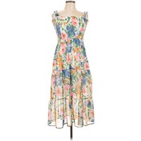 Speechless Cocktail Dress: White Floral Pattern Dresses - Size