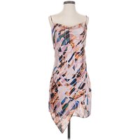 Naked Zebra Cocktail Dress - Slip dress: Pink Graphic Pattern Dresses - Used