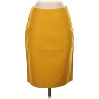 J.Crew Formal Skirt: Yellow Solid Pattern Bottoms - Size