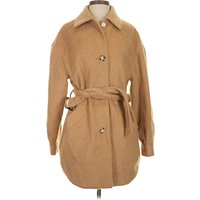 Topshop Coat: Tan Jackets & Outerwear - Size