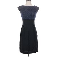 Trina Turk Cocktail Dress - Sheath: Black Argyle Pattern Dresses - Used - Size X
