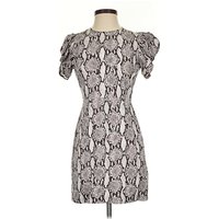 A.L.C. Cocktail Dress: Gray Animal Print Pattern Dresses - Size