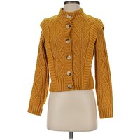Central Park West Cardigan Sweater: Yellow Sweaters & Sweatshirts