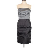 White House Black Market Cocktail Dress - Party: Gray Dresses - Used