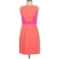 Ann Taylor LOFT Cocktail Dress - Shift: Orange Color Block Pattern Dresses - Used - Size 2 Petite