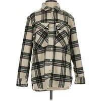 Blank NYC Coat: Green Plaid Pattern Jackets & Outerwear