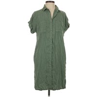 Velvet Heart Casual Dress - Shirtdress: Green Dresses - Used - Size X