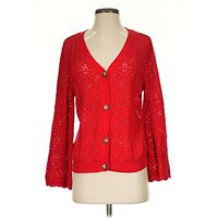 Cardigan Sweater: Red Sweaters & Sweatshirts