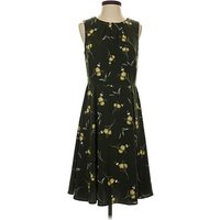 Banana Republic Factory Store Cocktail Dress - A-Line: Black Print Pattern Dresses - Used - Size