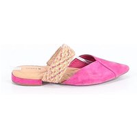 Birdies Mule/Clog: Pink Color Block Pattern Shoes