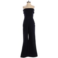 Reiss Jumpsuit: Black Solid Pattern Jumpsuits - Size 4 Petite