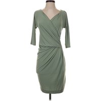 Twinset Cocktail Dress - Wrap: Green Solid Pattern Dresses - Used - Size X