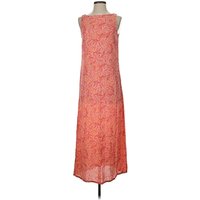 Old Navy Cocktail Dress - Slip dress: Orange Paisley Pattern Dresses - Used - Size
