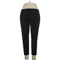 Pink Tartan Dress Pants - High Rise: Black Bottoms - Size