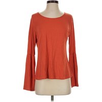 Top It Off 3/4 Sleeve T-Shirt Orange Boatneck Tops - Used