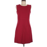 Diane von Furstenberg Casual Dress - A-Line: Burgundy Solid Pattern Dresses - Used - Size
