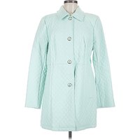 Dennis by Dennis Basso Coat: Teal Jackets & Outerwear