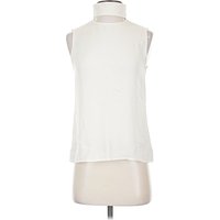 Theory Sleeveless Silk Top Ivory High Neck Tops - Used - Size P