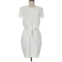Express Casual Dress - Shift: White Solid Pattern Dresses - Used