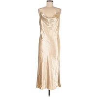 Birdy Grey Cocktail Dress - Slip dress: Gold Metallic Pattern Dresses - Used