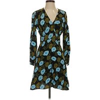 Sandro Casual Dress - Wrap: Teal Print Pattern Dresses - Used - Size
