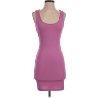 Forever 21 Casual Dress - Bodycon: Purple Solid Pattern Dresses - Used