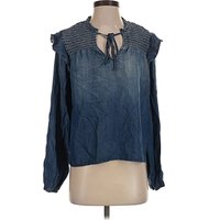 Cloth & Stone Tank Top Blue Tie Neck Tops - Used