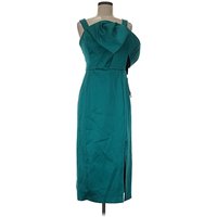 Cocktail Dress - Wrap: Teal Dresses - New - Size