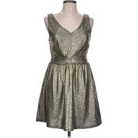 One Clothing Cocktail Dress - A-Line: Silver Metallic Pattern Dresses - Used
