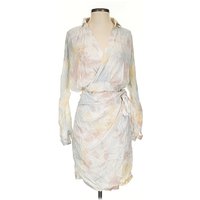 Young Fabulous & Broke Cocktail Dress - Wrap: Ivory Tie-dye Pattern Dresses - Used - Size X