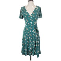 Kaileigh Casual Dress - Wrap: Teal Dresses - Used - Size X