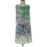 Dream Daily Cocktail Dress - Shift: Green Print Pattern Dresses - Used - Size X