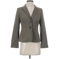 Ann Taylor Factory Blazer Jacket: Gray Jackets & Outerwear - Size 4 Petite