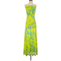 Velvet Cocktail Dress: Green Tie-dye Pattern Dresses - Size P
